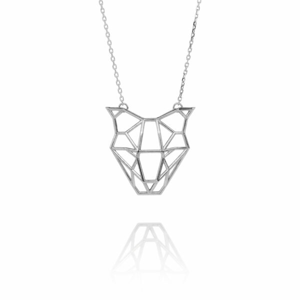 SEB Dog Silver Necklace Icelandic Fashion Jewellery Design Geometric Domestic Animal Jewelry