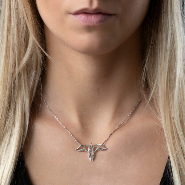 SEB Raven Silver Necklace Icelandic Fashion Jewellery Design Geometric Scandinavian Mysterious Nordic Mytholog