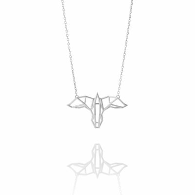 SEB Raven Silver Necklace Icelandic Fashion Jewellery Design Geometric Scandinavian Mysterious Nordic Mytholog