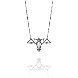 SEB Raven Black Silver Necklace Icelandic Fashion Jewellery Design Geometric Scandinavian Mysterious Nordic Mythology