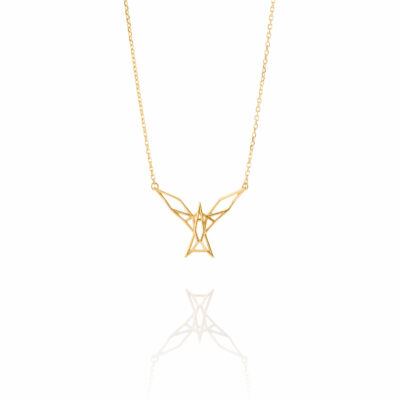 SEB Arctic Tern Wings Bird Gold Silver Necklace Icelandic Fashion Jewellery Design Geometric Scandinavian