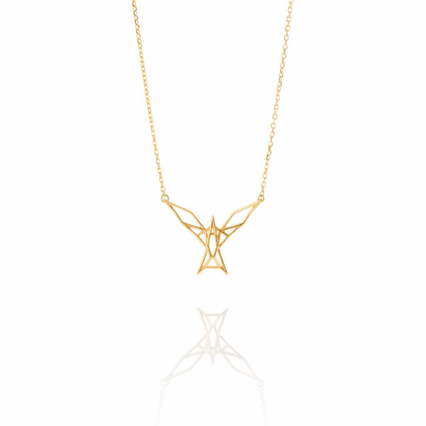 SEB Arctic Tern Wings Bird Gold Silver Necklace Icelandic Fashion Jewellery Design Geometric Scandinavian