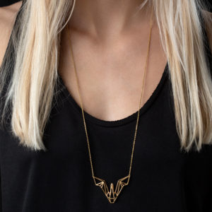 SEB Swan Wings Gold Silver Necklace Icelandic Fashion Jewellery Design Geometric Scandinavian Love
