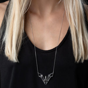 SEB Swan Wings Silver Necklace Icelandic Fashion Jewellery Design Geometric Scandinavian Love