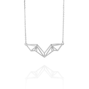 SEB Wings Silver Necklace Icelandic Fashion Jewellery Design Geometric Scandinavian Style Elegant
